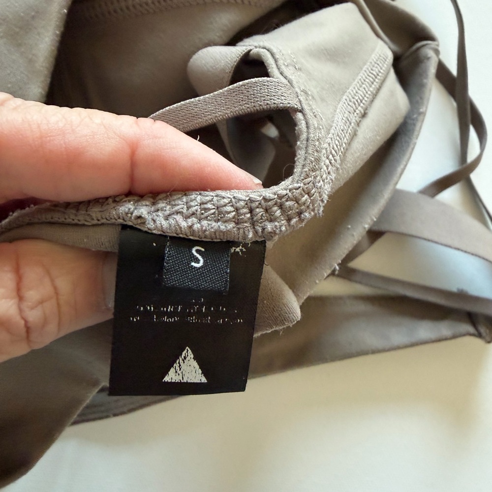 Balance Athletica Taupe Strappy Sports Bra Small | Yoga Pilates Athleisure - Picture 5 of 7